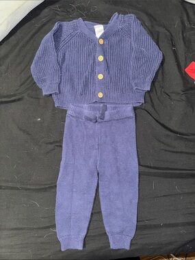 Cozy Knit Kids Matching Set in Navy